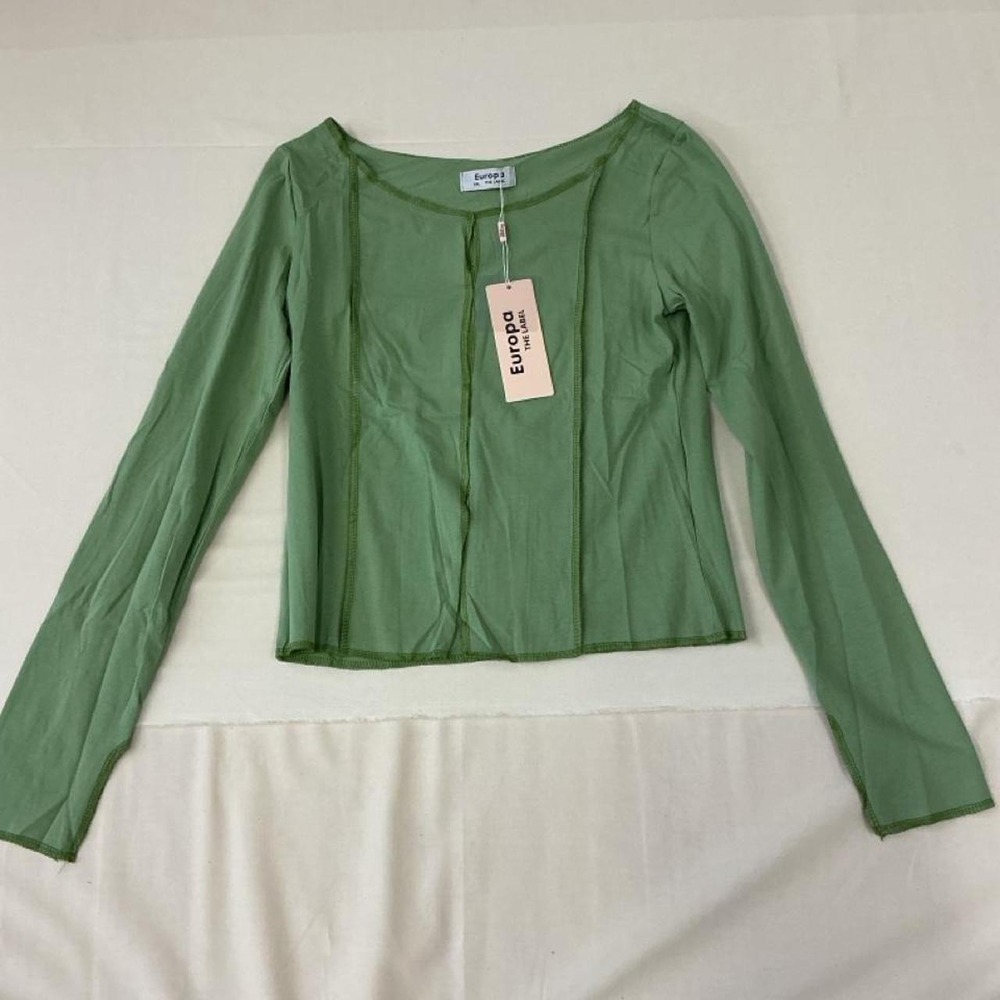 Brand new with tags Europa long sleeve mesh top